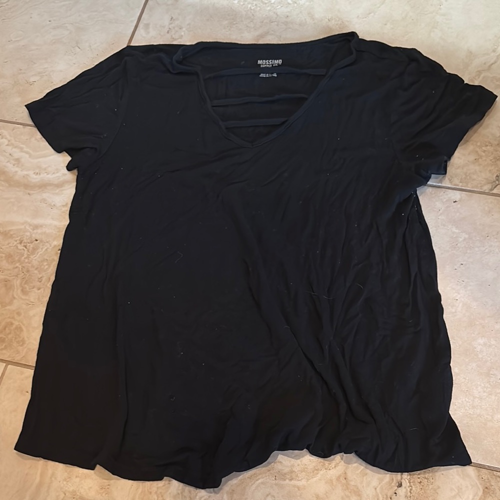 Mossimo Supply Co. Black Relaxed Short Sleeve Tee